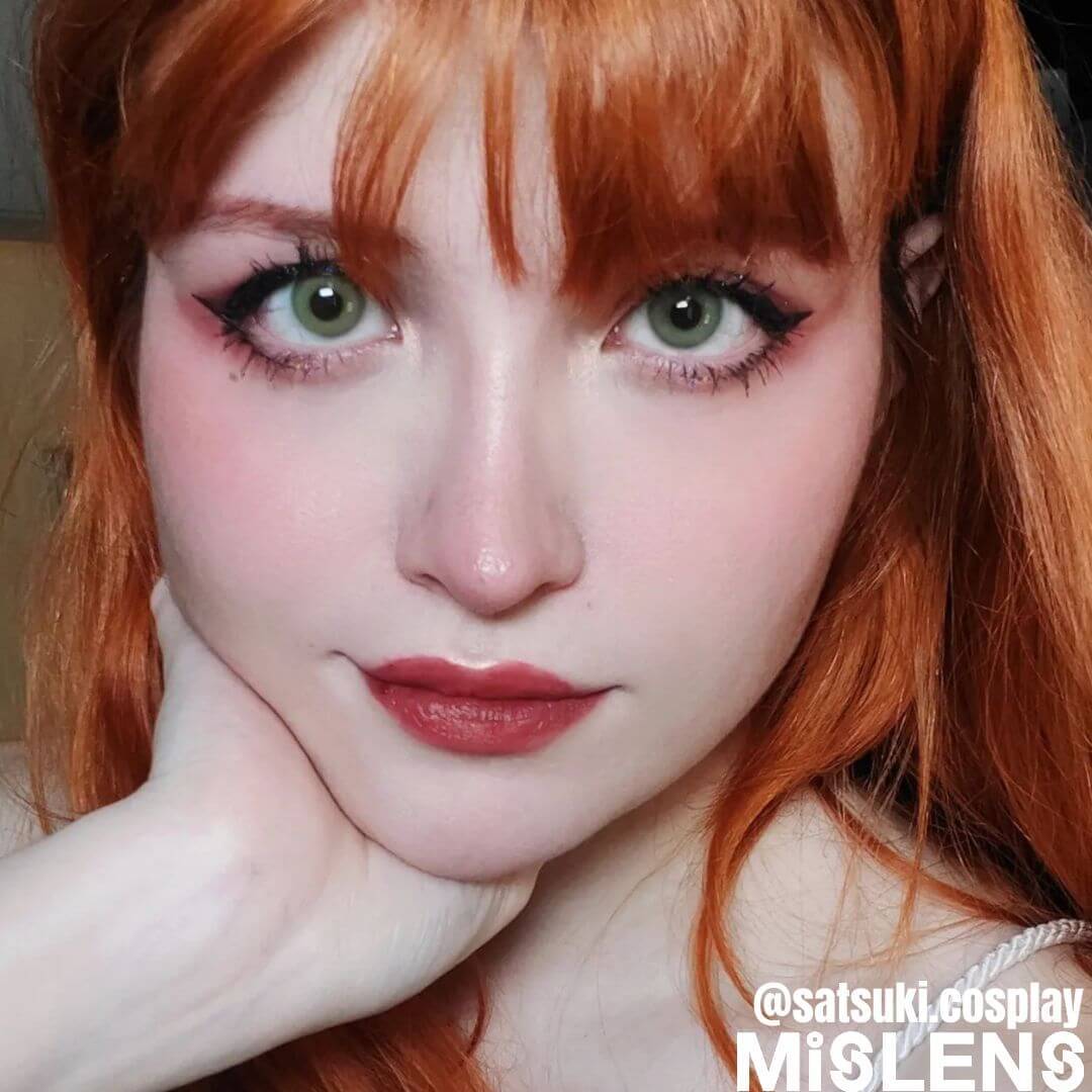 【Prescription】Mislens Pixie Green color contact Lenses for dark brown eyes