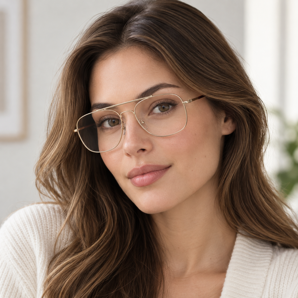 Mislens Avery Gold Double Bridge Metal Glasses