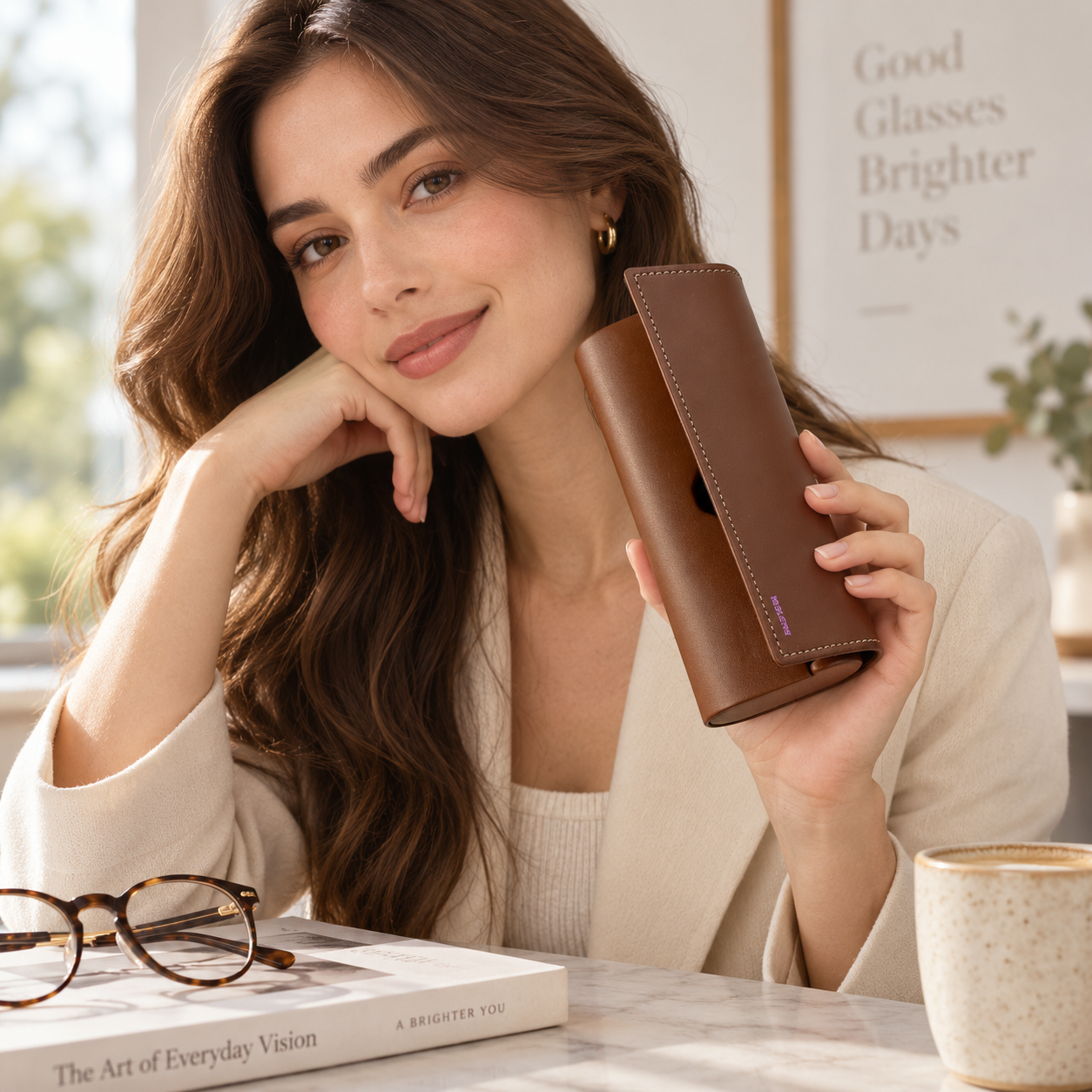 Mislens Vintage Brown Eyewear Case