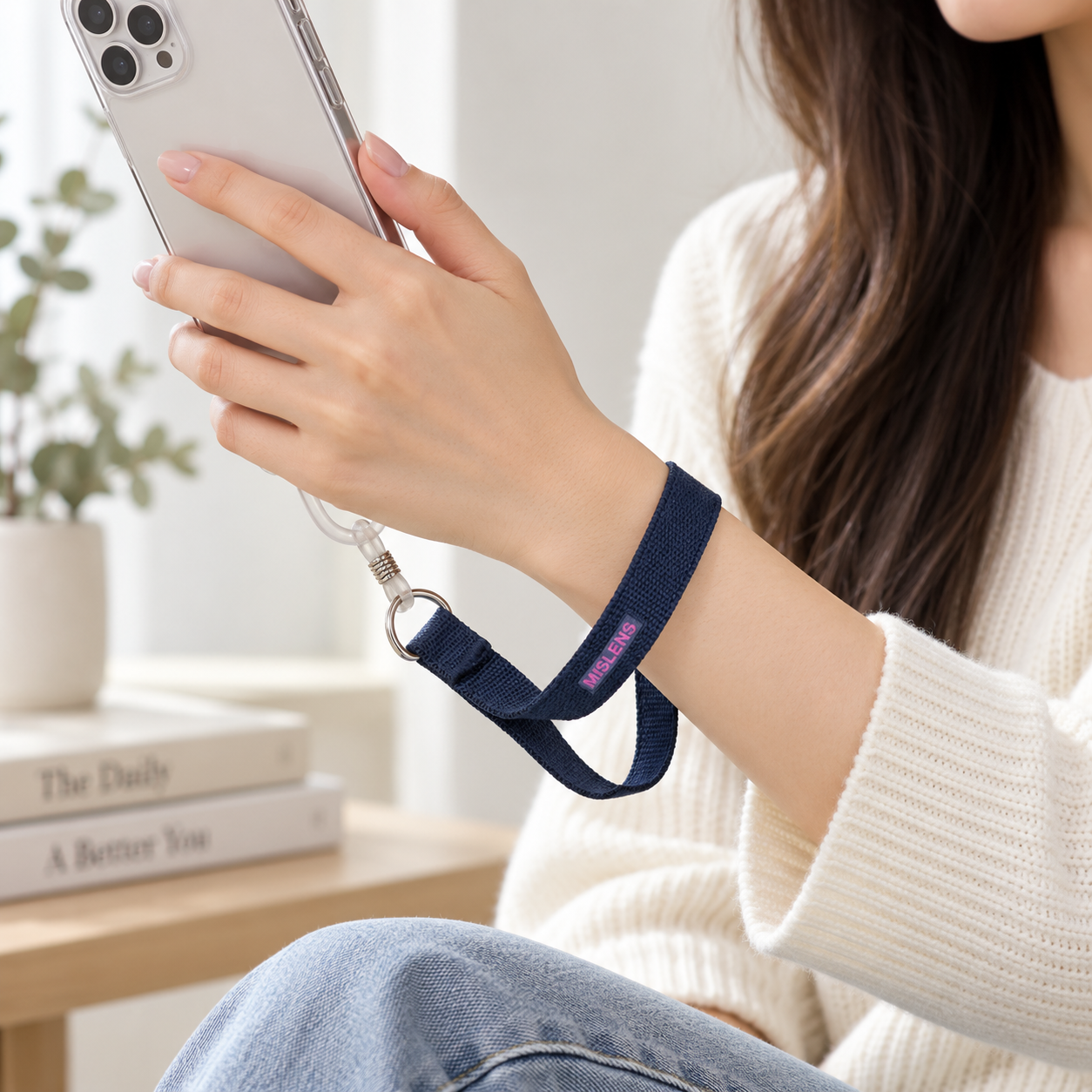 Mislens Navy Phone Wrist Strap