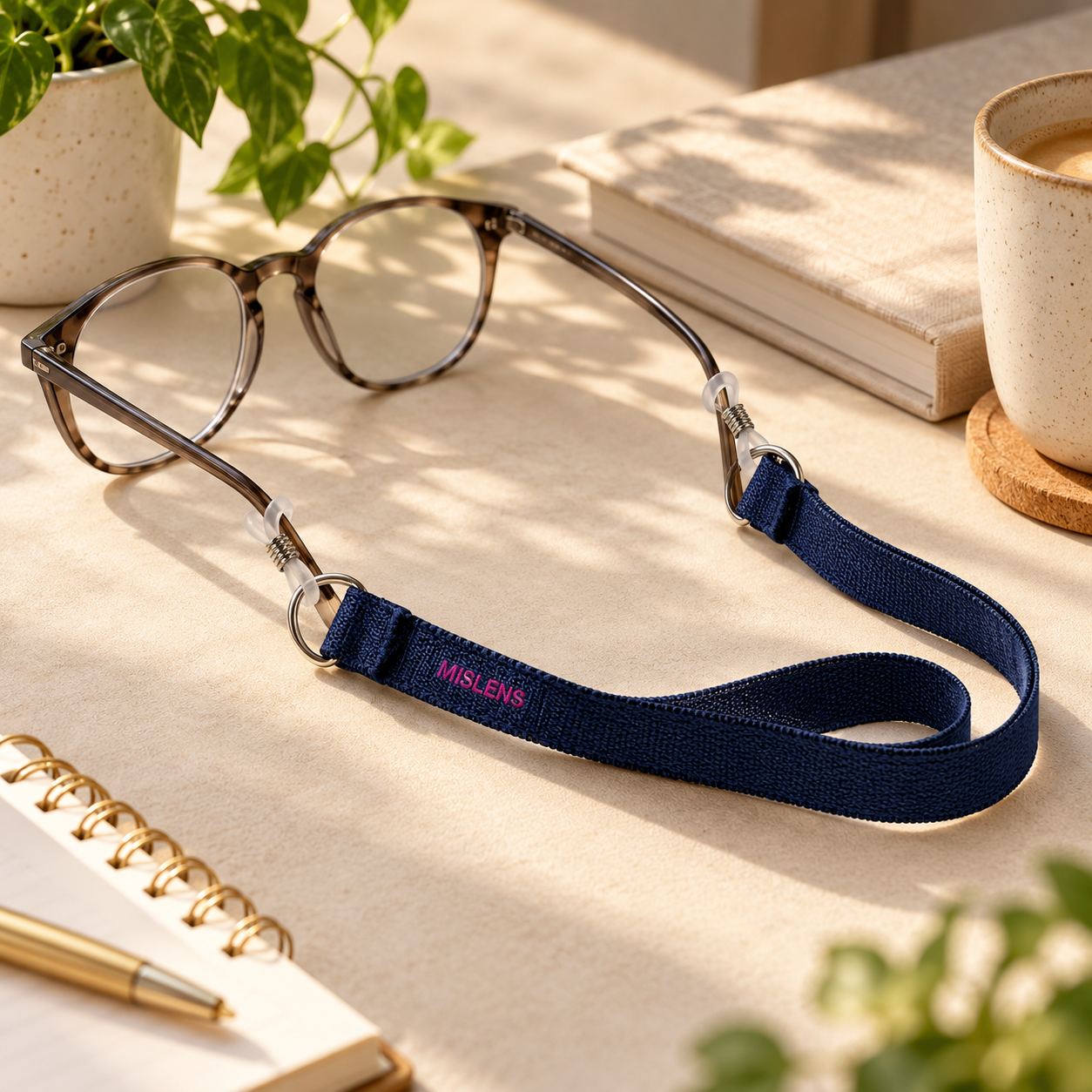 Mislens Navy Eyeglasses Retainer Strap