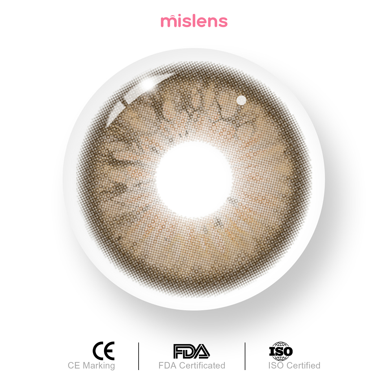 【New】Mislens Ease Brown 1-Day Lenses (10 Lenses / Box)