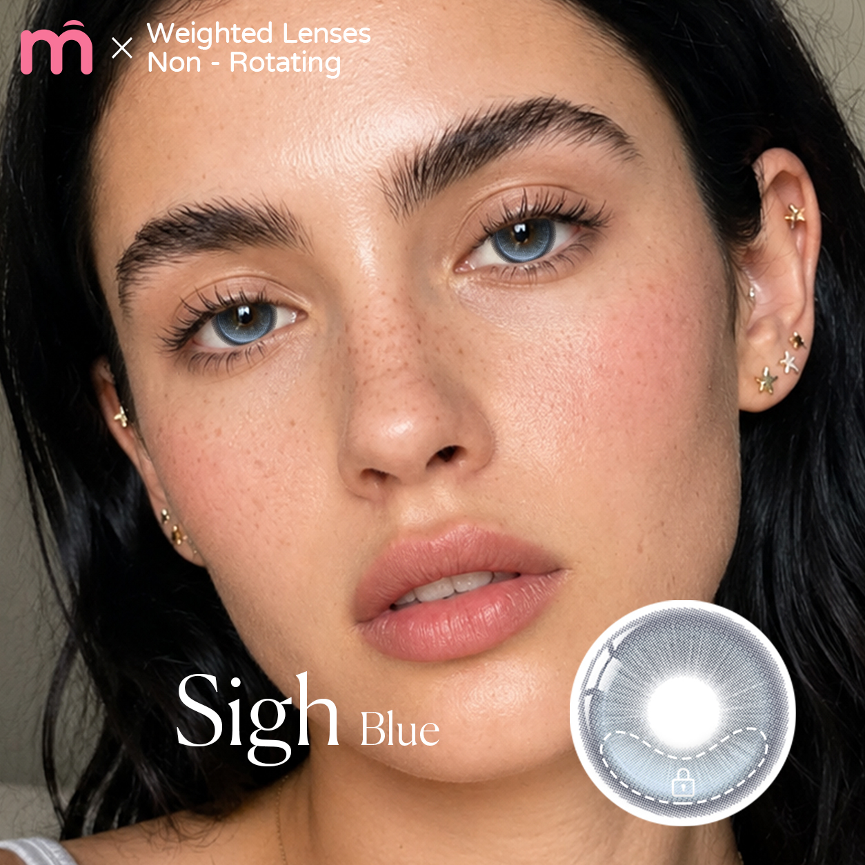 【New】Mislens Sigh Blue 1-Day Lenses (10 Lenses / Box)