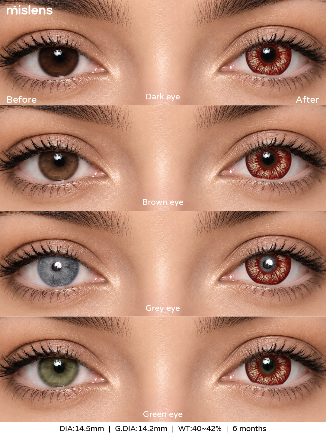 【New】Mislens Blood Curse Red