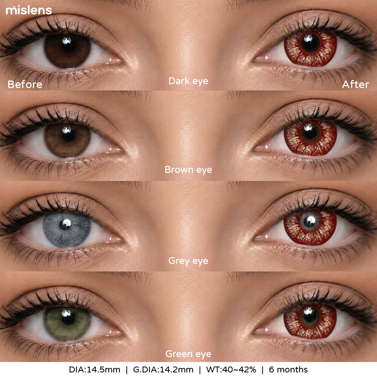 【New】Mislens Blood Curse Red