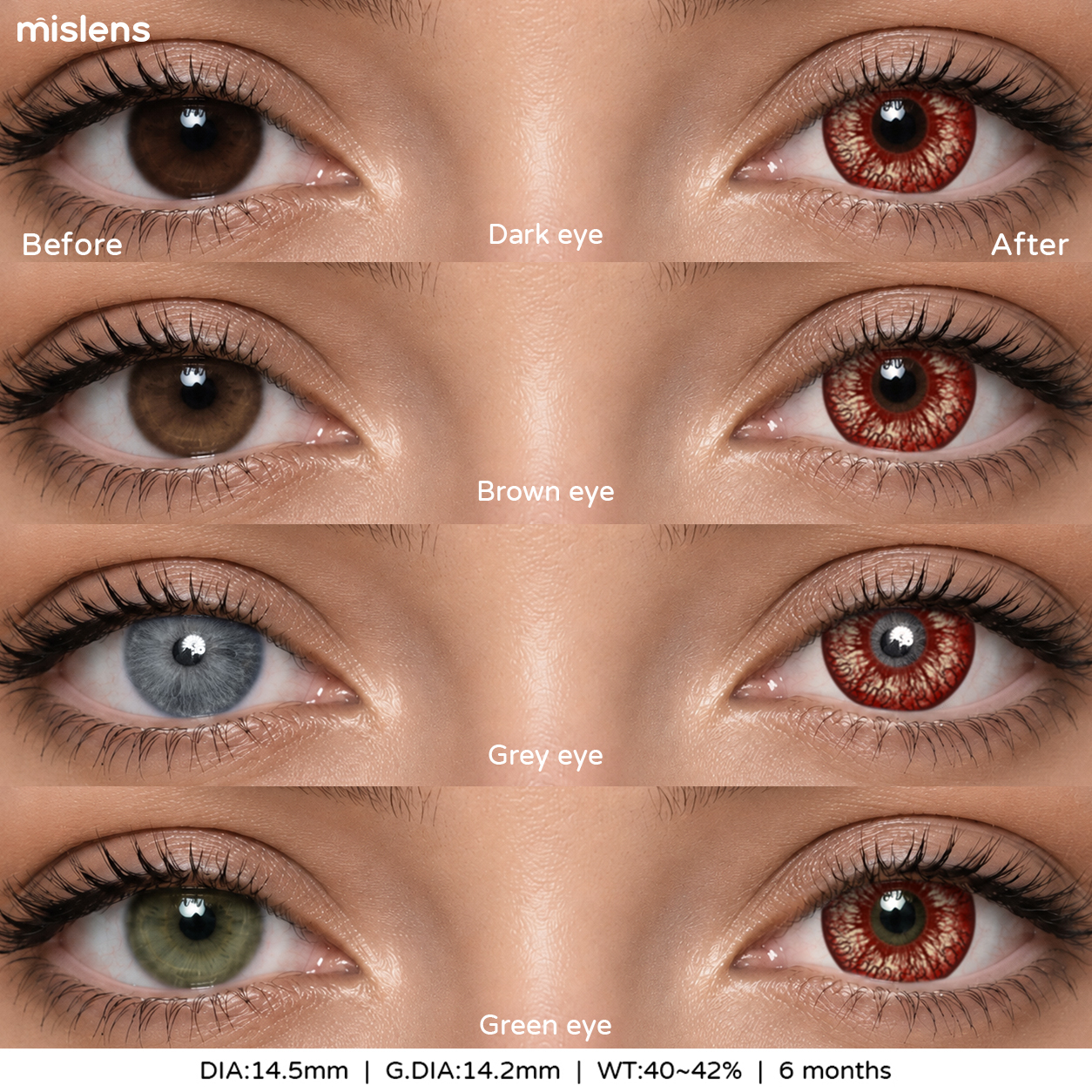 【New】Mislens Blood Curse Red