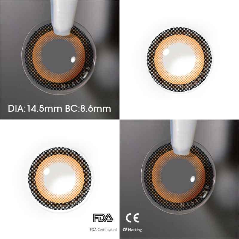 【New】Mislens Lollipop Brown color contact Lenses for dark brown eyes