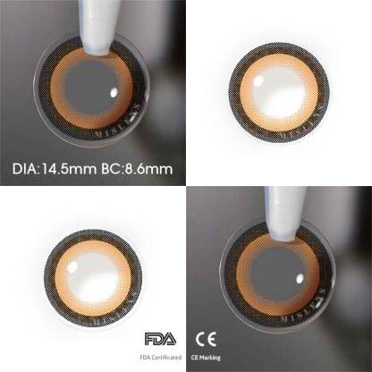 【New】Mislens Lollipop Brown color contact Lenses for dark brown eyes