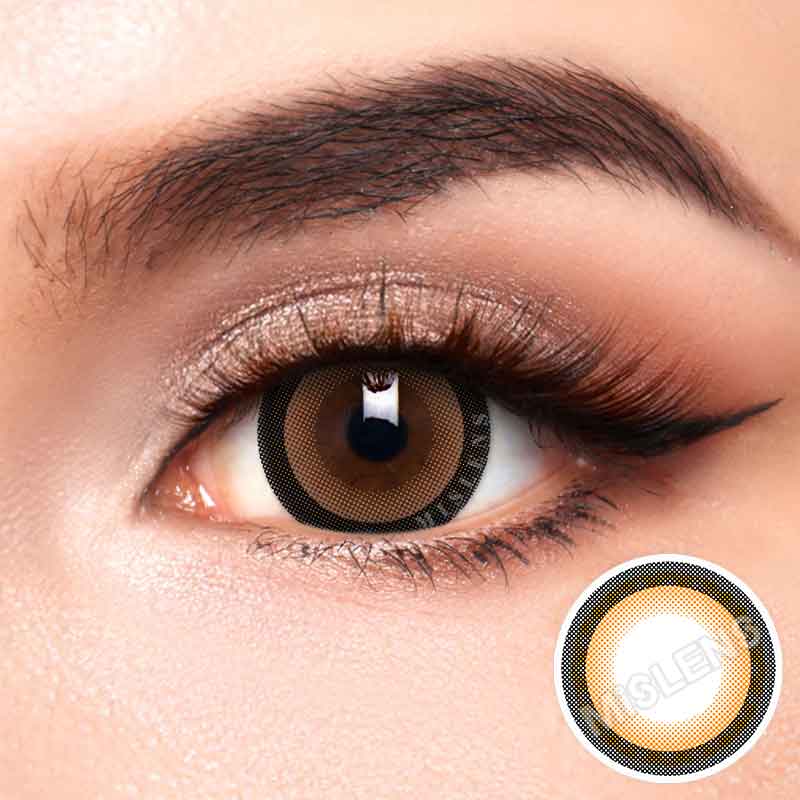 【New】Mislens Lollipop Brown color contact Lenses for dark brown eyes