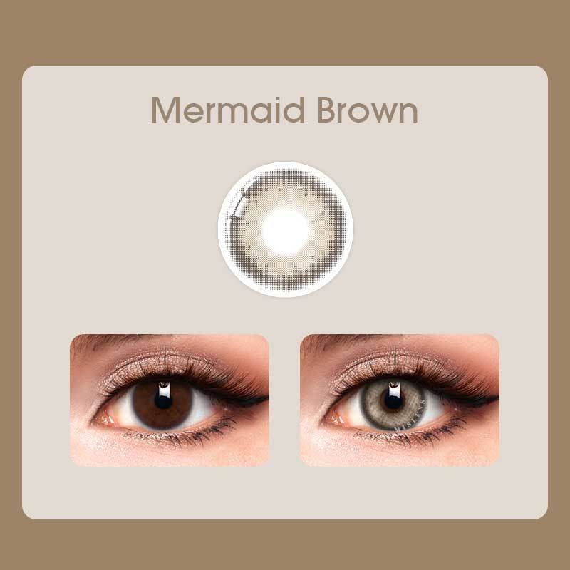 【Prescription】Mislens Mermaid Brown color contact Lenses for dark brown eyes