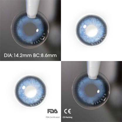 【Prescription】Mislens Mermaid Blue color contact Lenses for dark brown eyes