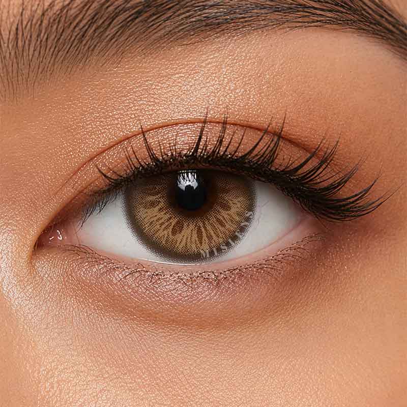 【New】Mislens Mousse Hazel Drip 1-Month Lenses 