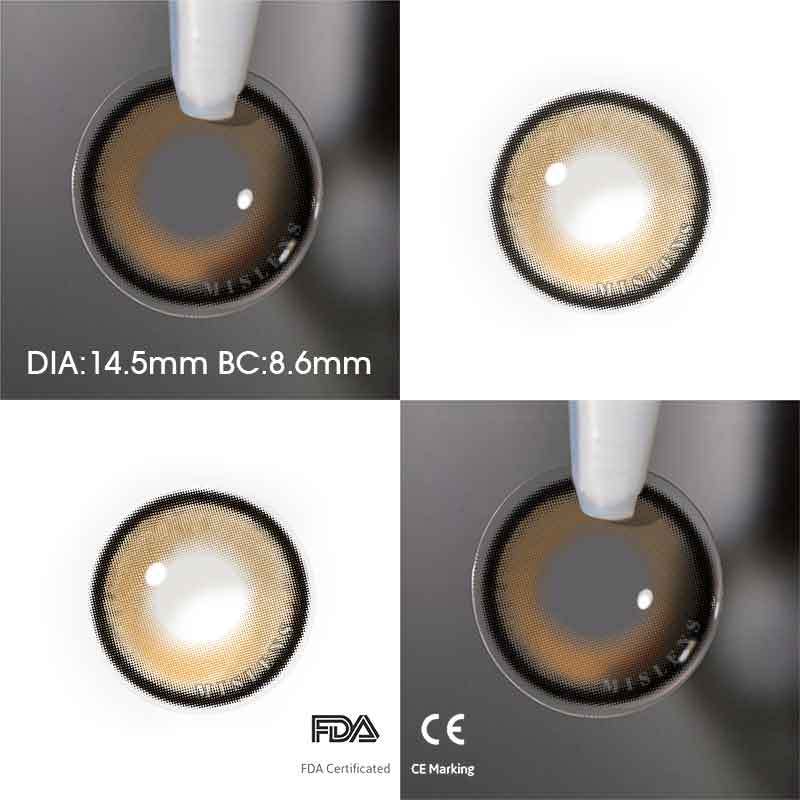 【New】【Prescription】Mislens Bubble Brown color contact Lenses for dark brown eyes