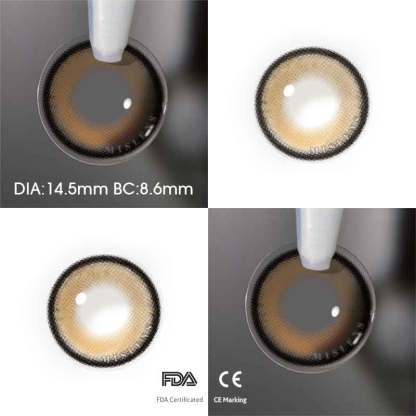 【New】【Prescription】Mislens Bubble Brown color contact Lenses for dark brown eyes