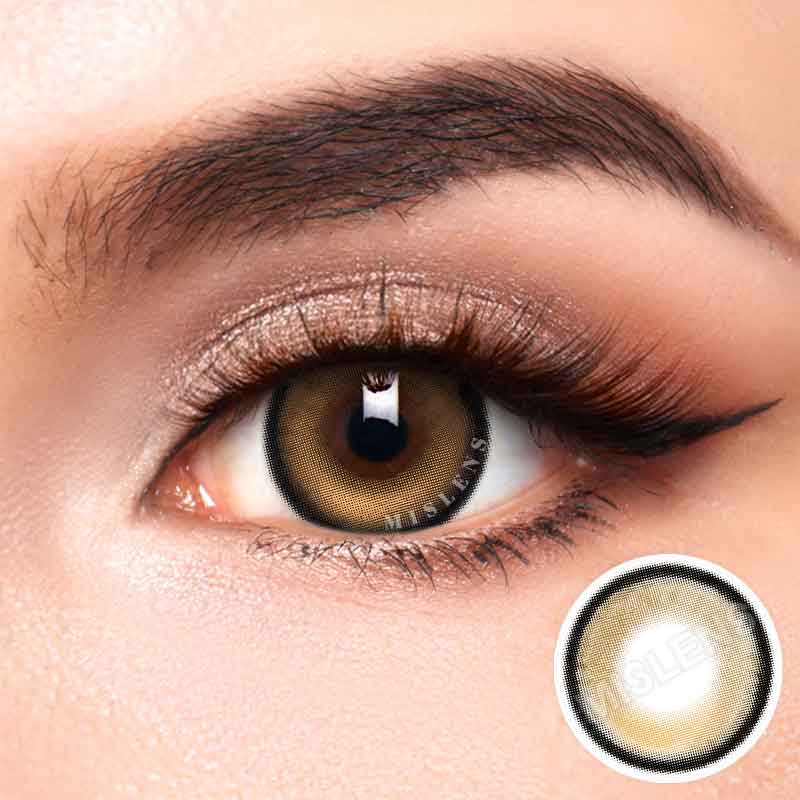 【U.S Warehouse】Mislens Bubble Brown color contact Lenses for dark brown eyes