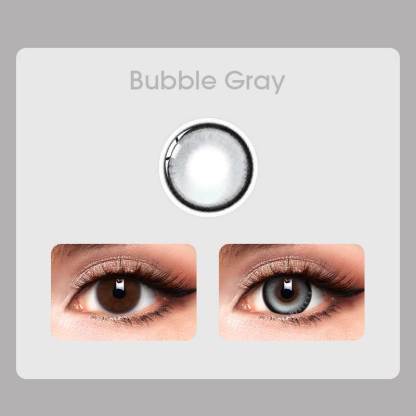 【New】【Prescription】Mislens Bubble Grey color contact Lenses for dark brown eyes