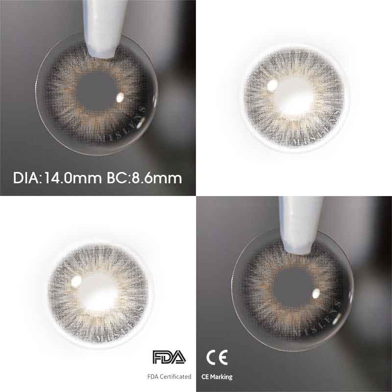 【U.S Warehouse】Mislens Omg Gray color contact Lenses for dark brown eyes