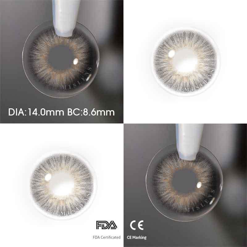 【U.S Warehouse】Mislens Omg Gray color contact Lenses for dark brown eyes