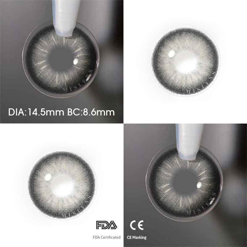 【New】Mislens Nanalam Gray color contact Lenses for dark brown eyes
