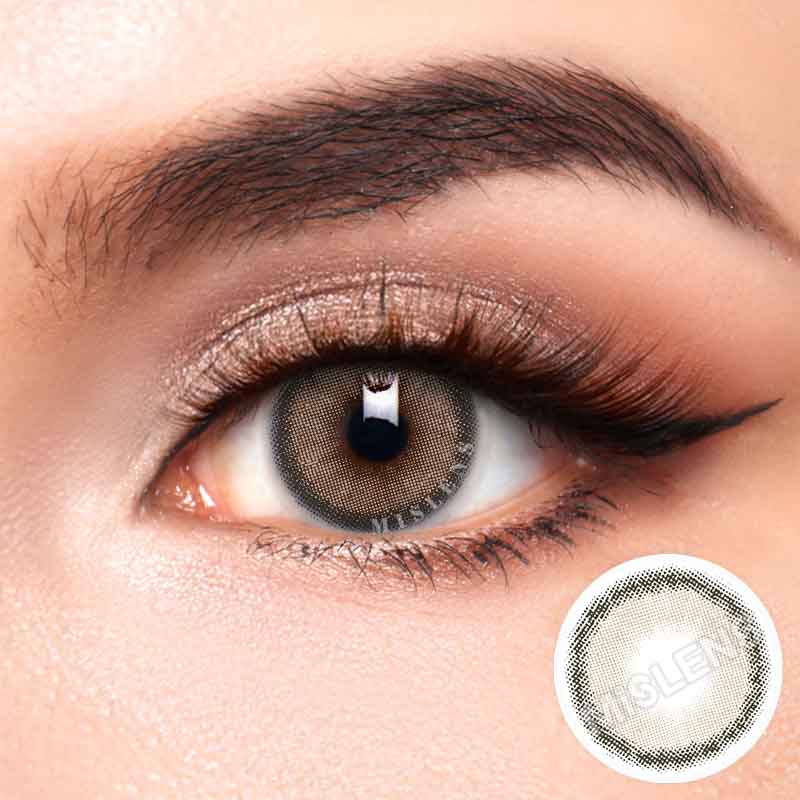 【New】【Prescription】Mislens Classic Nude Brown color contact Lenses for dark brown eyes