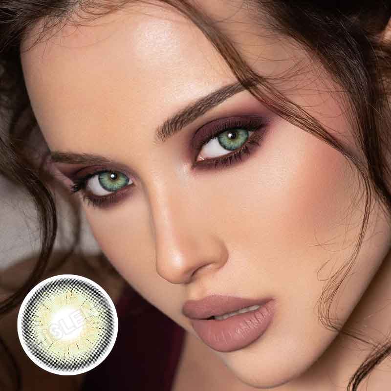 【New】Mislens Patek Green color contact Lenses for dark brown eyes