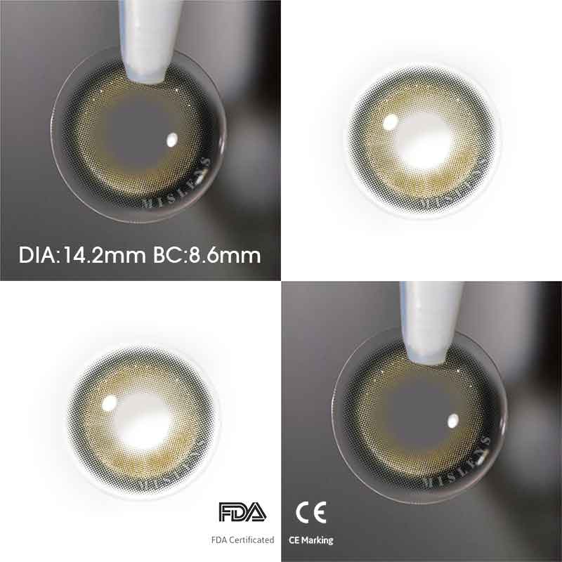 【New】Mislens Jellyfish Gaze Brown color contact Lenses for dark brown eyes