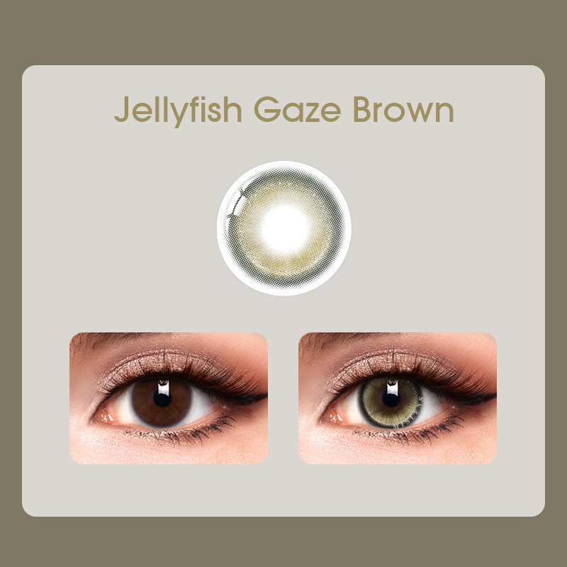 【New】Mislens Jellyfish Gaze Brown color contact Lenses for dark brown eyes