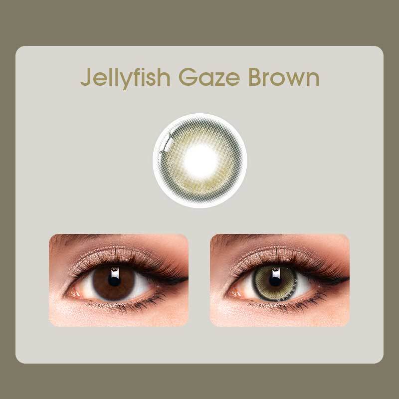 【New】Mislens Jellyfish Gaze Brown color contact Lenses for dark brown eyes