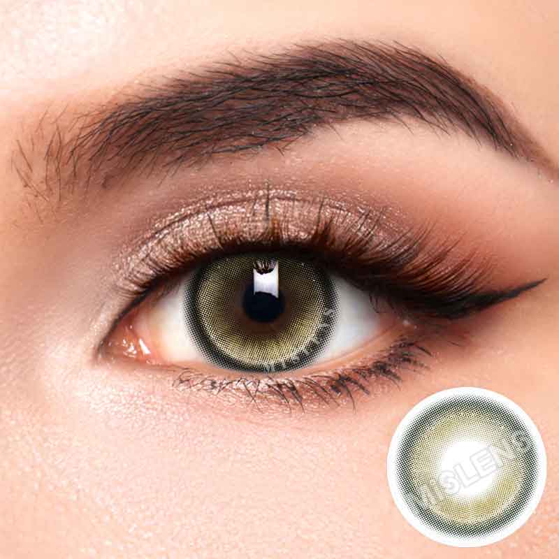 【New】Mislens Jellyfish Gaze Brown color contact Lenses for dark brown eyes