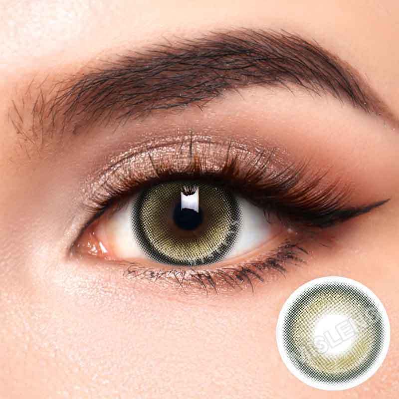 【New】Mislens Jellyfish Gaze Brown color contact Lenses for dark brown eyes
