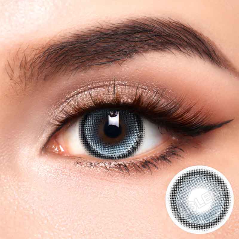 【New】Mislens Jellyfish Gaze Blue color contact Lenses for dark brown eyes