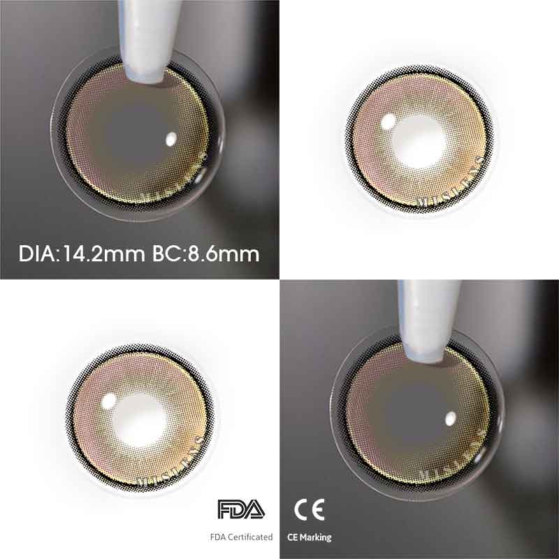 【New】Mislens CrystalOrb Brown color contact Lenses for dark brown eyes