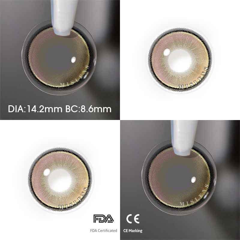 【New】Mislens CrystalOrb Brown color contact Lenses for dark brown eyes