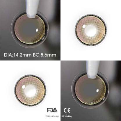 【New】Mislens CrystalOrb Brown color contact Lenses for dark brown eyes