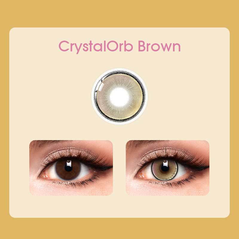 【New】Mislens CrystalOrb Brown color contact Lenses for dark brown eyes