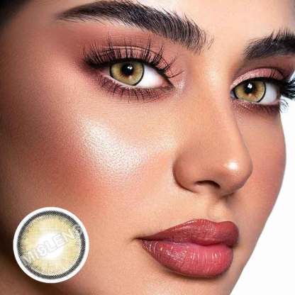 【New】Mislens CrystalOrb Hazle color contact Lenses for dark brown eyes