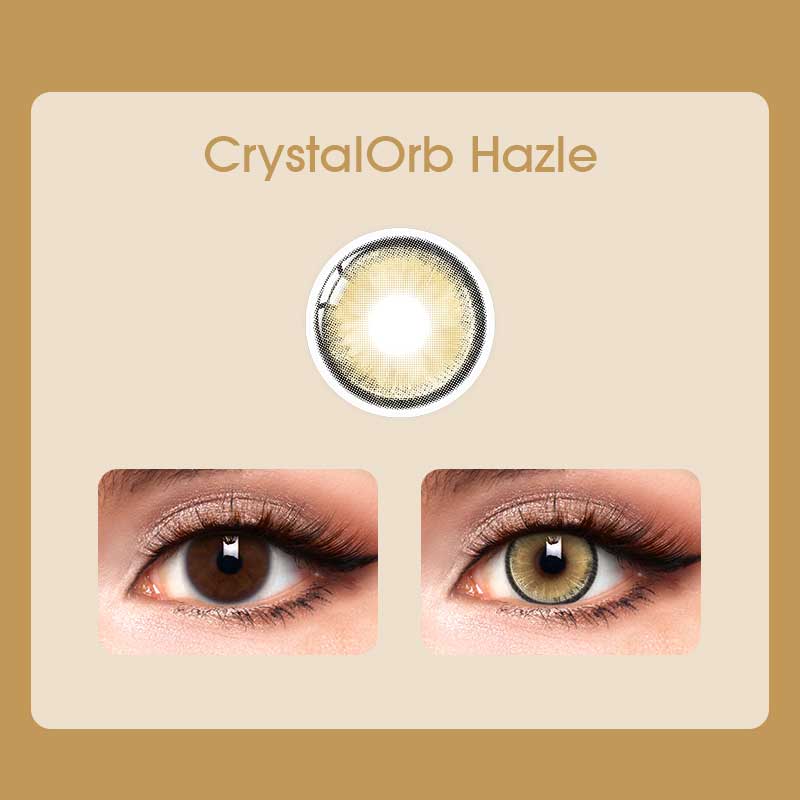 【New】Mislens CrystalOrb Hazle color contact Lenses for dark brown eyes