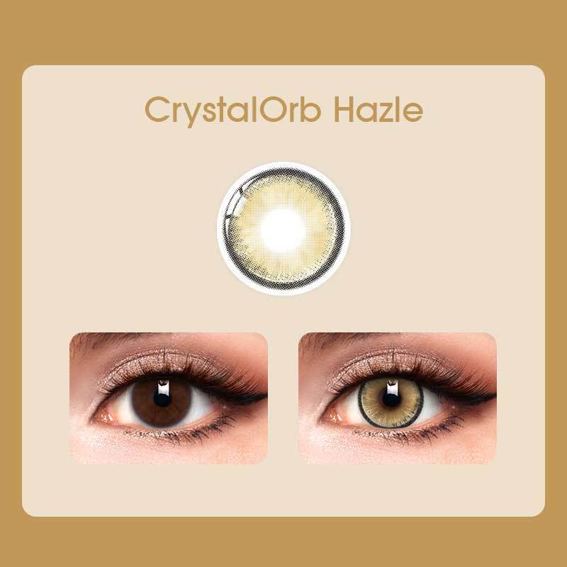 【New】Mislens CrystalOrb Hazle color contact Lenses for dark brown eyes