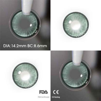 【New】Mislens CrystalOrb Green color contact Lenses for dark brown eyes