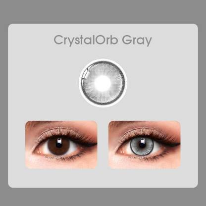 【New】Mislens CrystalOrb Smokey Grey color contact Lenses for dark brown eyes