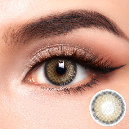 【Prescription】Mislens Poet Brown color contact Lenses for dark brown eyes