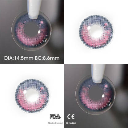 Mislens Girl Tears Pink color contact Lenses for dark brown eyes