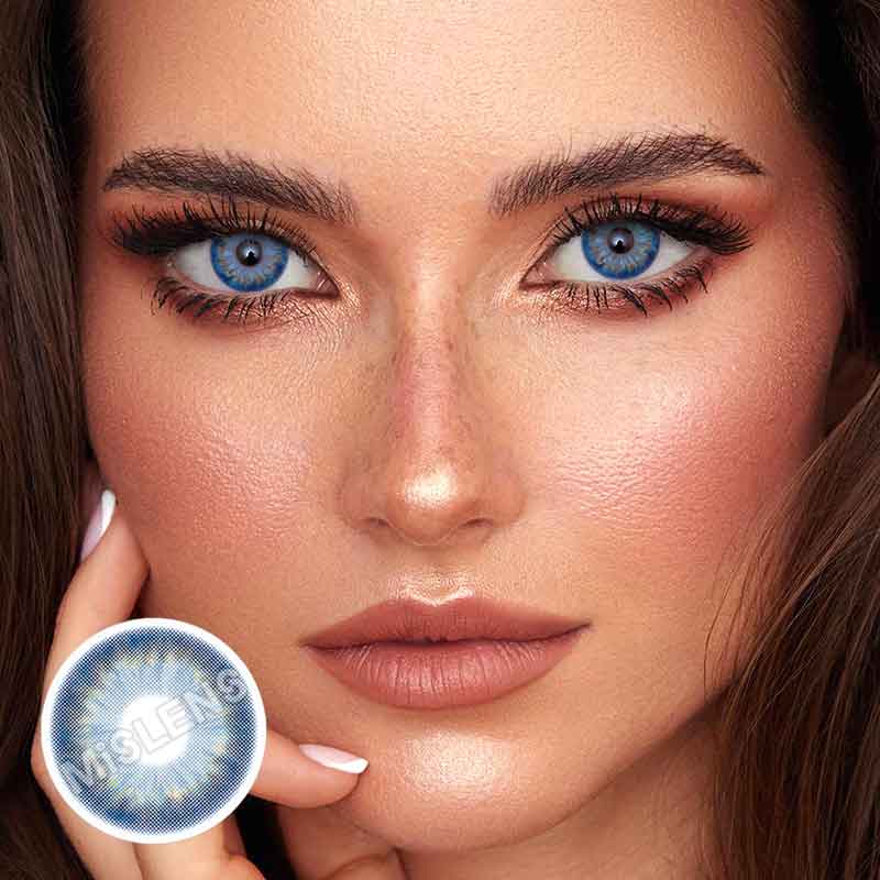【U.S Warehouse】Mislens Euphoria Craving Blue color contact Lenses for dark brown eyes