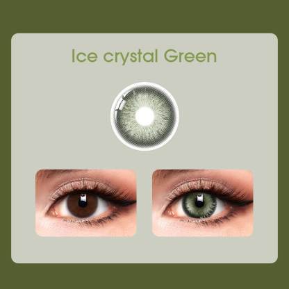 【U.S Warehouse】Mislens Ice Crystal Green color contact Lenses for dark brown eyes
