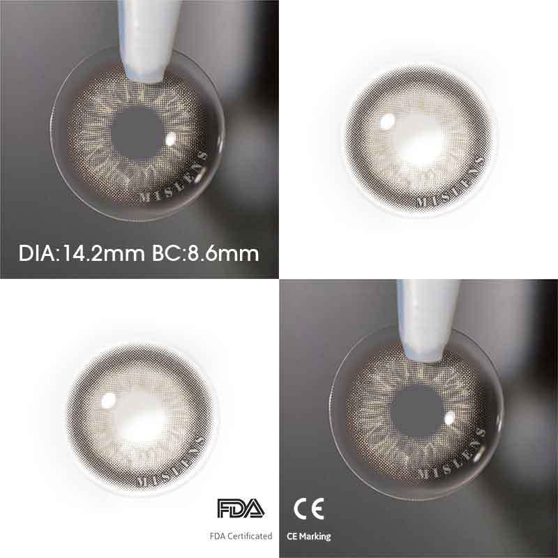 【New】Mislens Angelic Halo Hazel color contact Lenses for dark brown eyes