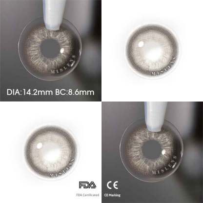 【New】Mislens Angelic Halo Hazel color contact Lenses for dark brown eyes