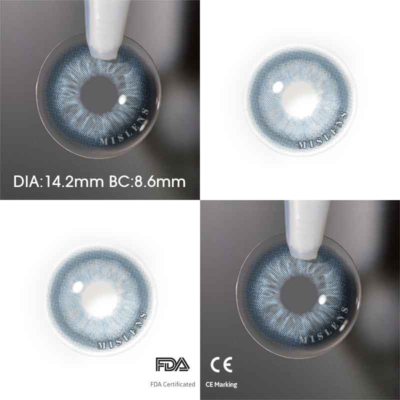 【U.S Warehouse】Mislens Angelic Bliss Azure Blue color contact Lenses for dark brown eyes