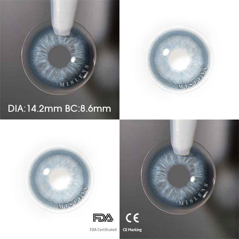 【U.S Warehouse】Mislens Angelic Bliss Azure Blue color contact Lenses for dark brown eyes