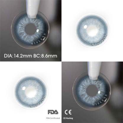 【U.S Warehouse】Mislens Angelic Bliss Azure Blue color contact Lenses for dark brown eyes