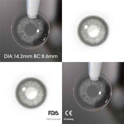 【New】Mislens Angelic Wing Gray color contact Lenses for dark brown eyes